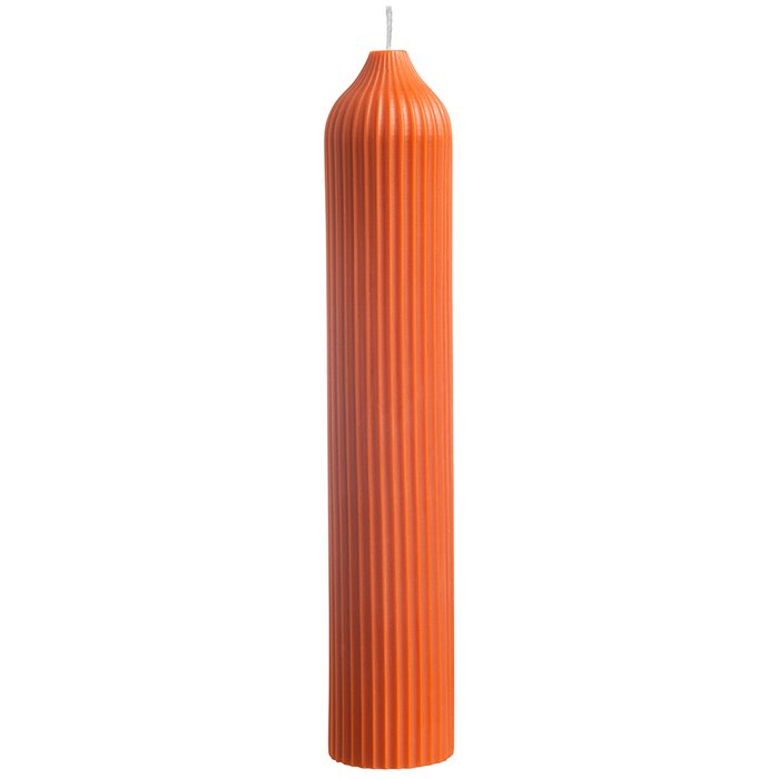 Свеча декоративная Edge оранжевого цвета