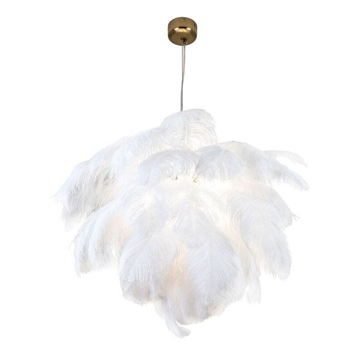 Подвесная люстра MS.960.9 BS (перо, цвет белый)