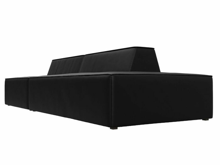 Прямой модульный диван Монс Модерн черного цвета (экокожа) правый - лучшие Прямые диваны в INMYROOM