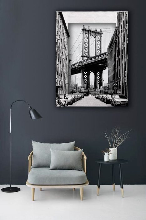 Картина с арт рамой Мост Нью-Йорк 45х55 - купить Картины по цене 8490.0