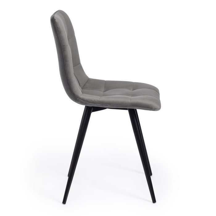 Стул Chilly серого цвета с черными ножками - купить Обеденные стулья по цене 3780.0