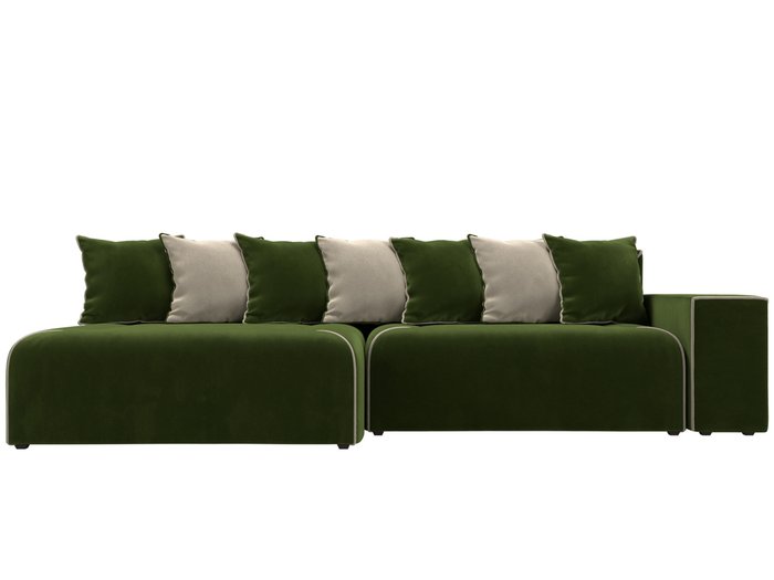 Угловой диван-кровать Кёльн зеленого цвета левый угол - купить Угловые диваны по цене 53999.0