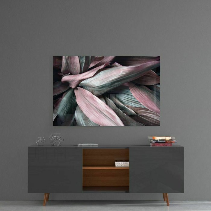 Картина на стену Decor 70х110 из стекла розово-серого цвета - лучшие Картины в INMYROOM Картина на стену Decor 70х110 из стекла розово-серого цвета - лучшие Картины в INMYROOM