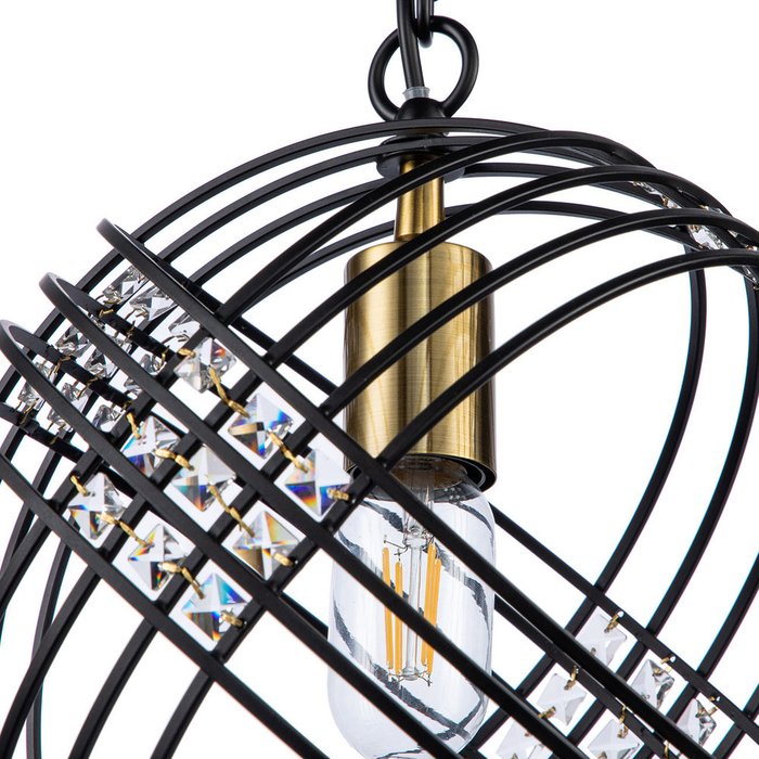 Подвесной светильник Fresco черно-золотого цвета - лучшие Подвесные светильники в INMYROOM