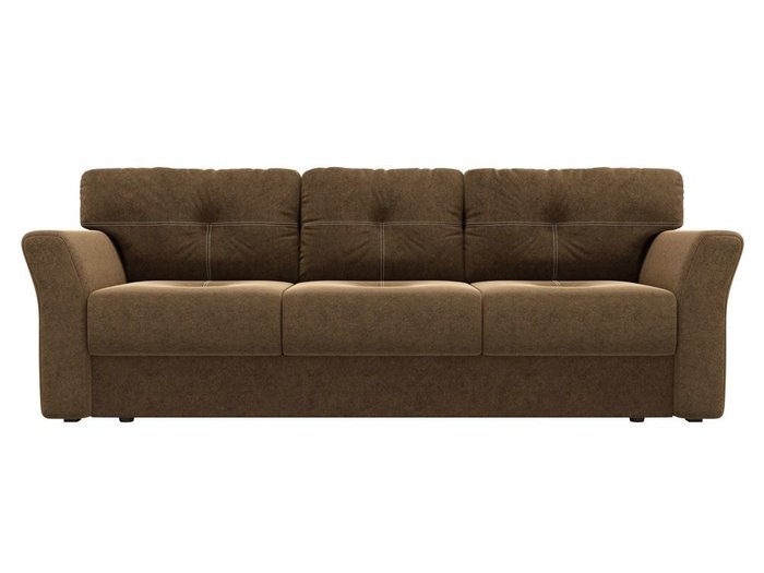 Прямой диван-кровать Манхеттен коричневого цвета - купить Прямые диваны по цене 40590.0
