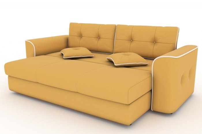 Прямой диван-кровать Narvik желтого цвета - купить Прямые диваны по цене 16000.0