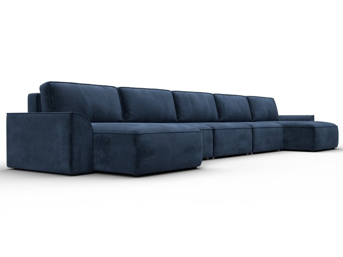 Угловой диван кровать Лига-048 МегаЛонг темно-синего цвета - лучшие Угловые диваны в INMYROOM Угловой диван кровать Лига-048 МегаЛонг темно-синего цвета - лучшие Угловые диваны в INMYROOM