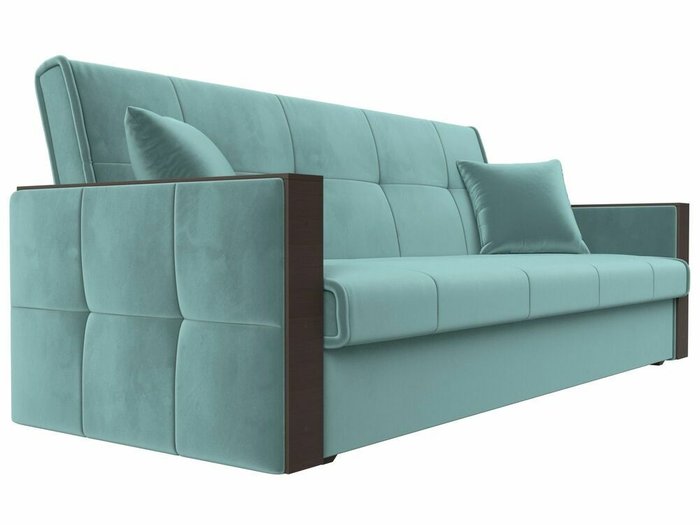 Прямой диван-кровать Валенсия темно-бирюзового цвета (книжка) - лучшие Прямые диваны в INMYROOM
