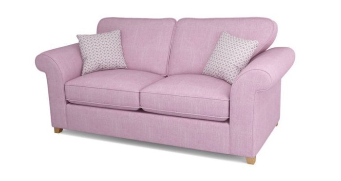Двухместный раскладной диван Angelic розовый - купить Прямые диваны по цене 72300.0