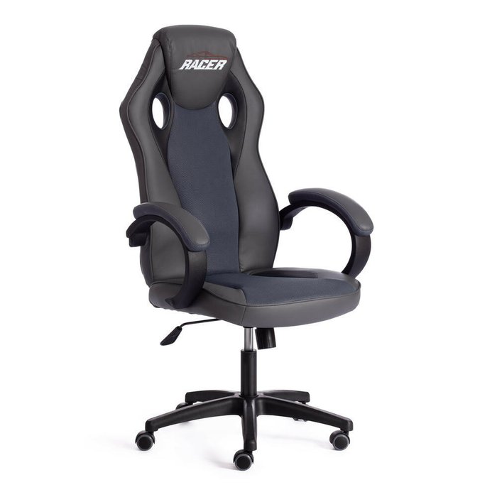 Кресло офисное Racer GT серого цвета