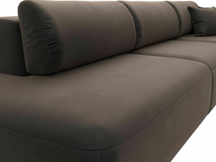 Диван-кровать Лига 036 Модерн Лонг коричневого цвета с правым подлокотником - лучшие Прямые диваны в INMYROOM