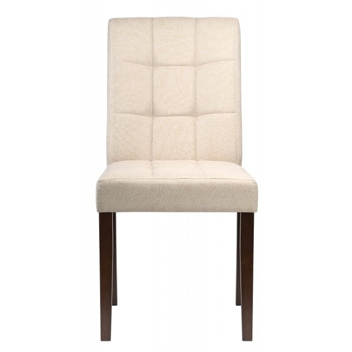 Стул Madina dark walnut fabric cream бежевого цвета - лучшие Обеденные стулья в INMYROOM