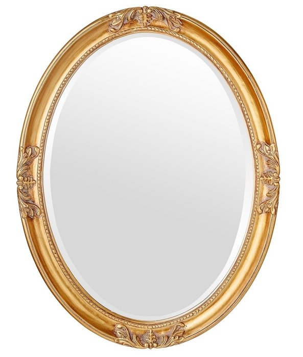 Овальное Настенное зеркало в раме Parigi Gold  