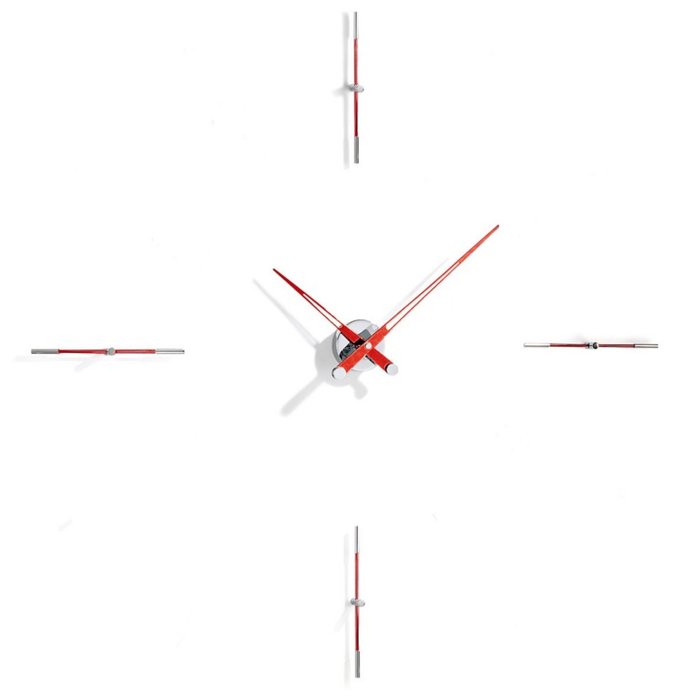Настенные часы Merlin с красными стрелками