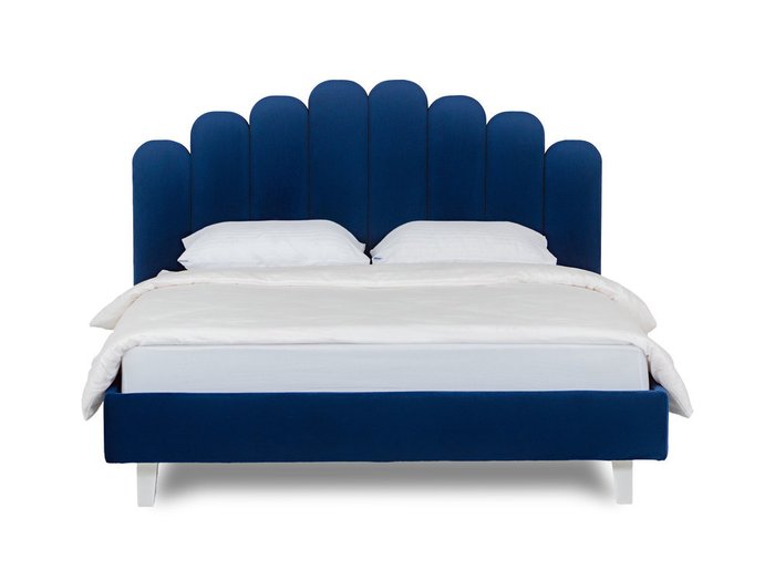 Кровать Queen Sharlotta L 160х200 темно-синего цвета 