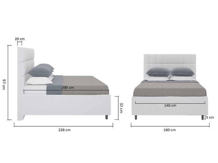 Кровать Wales Велюр Молочный 140х200 - купить Кровати для спальни по цене 102000.0