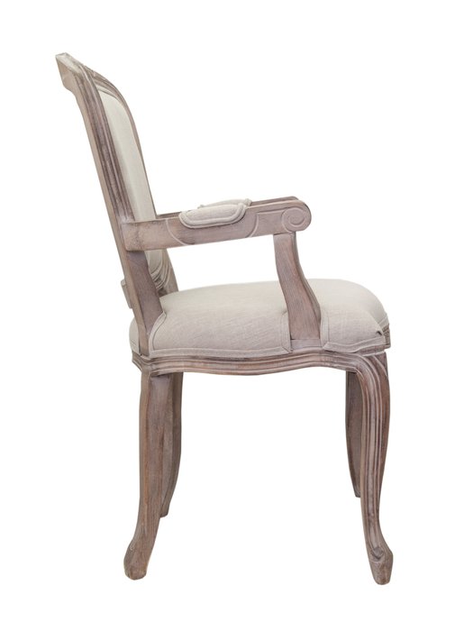Стул с подлокотниками Gran arm beige бежевого цвета - купить Обеденные стулья по цене 32900.0