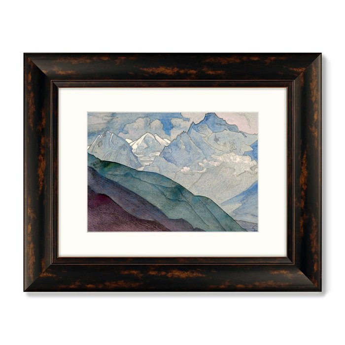 Репродукция картины Гора Колокола 1932 г. в раме темно-коричневого цвета - купить Картины по цене 8199.0