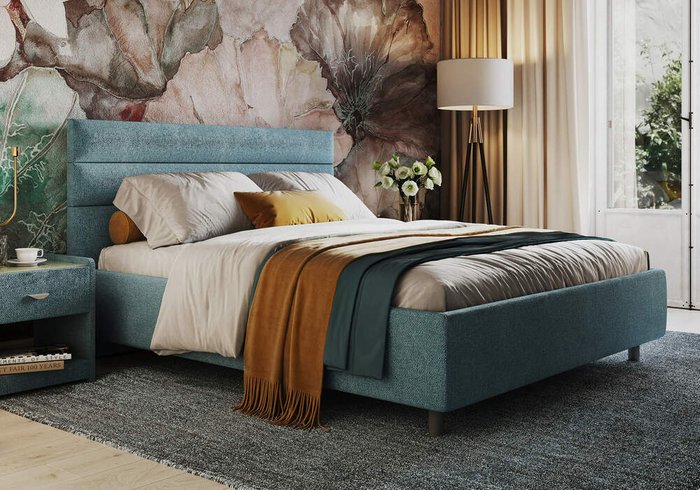 Кровать Linda 180х200 голубого цвета - лучшие Кровати для спальни в INMYROOM