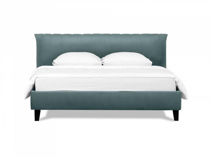 Кровать Queen Anastasia L 160х200 серо-синего цвета - купить Кровати для спальни по цене 59760.0