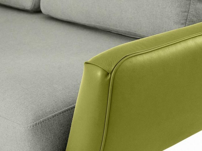 Угловой диван Ispani серо-зеленого цвета - лучшие Угловые диваны в INMYROOM