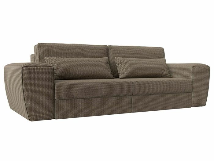 Прямой диван-кровать Лига 008 коричнево-бежевого цвета