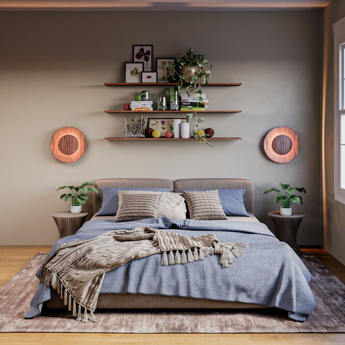 Бра Ливтрасил Круг из массива палисандры - лучшие Бра и настенные светильники в INMYROOM Бра Ливтрасил Круг из массива палисандры - лучшие Бра и настенные светильники в INMYROOM