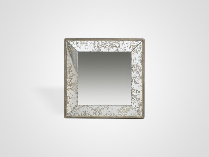 Настенное зеркало-поднос с золотистым узором