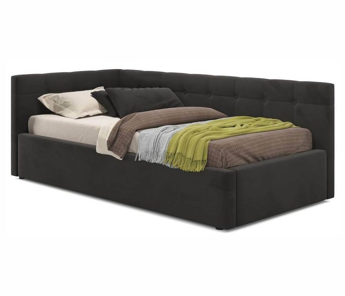 Кровать Bonna 90х200 с подъемным механизмом черного цвета
