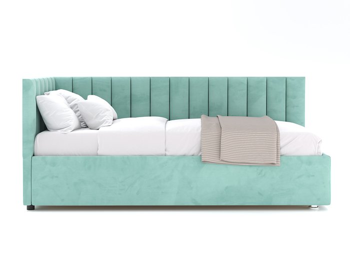 Кровать Negga Mellisa 90х200 мятного цвета с подъемным механизмом левая - купить Кровати для спальни по цене 49200.0