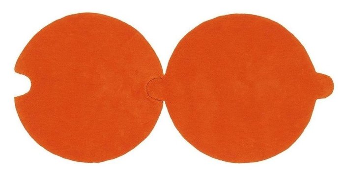 Круглый ковер Necklace оранжевого цвета 100 см
