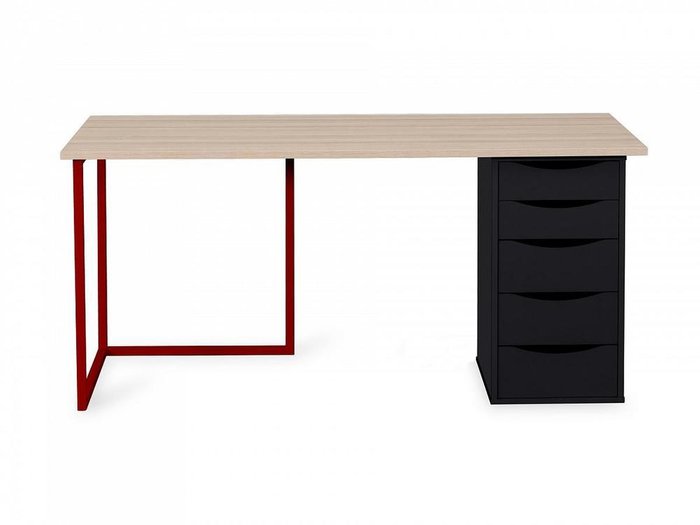 Письменный стол Board с тумбой черного цвета - купить Письменные столы по цене 21300.0