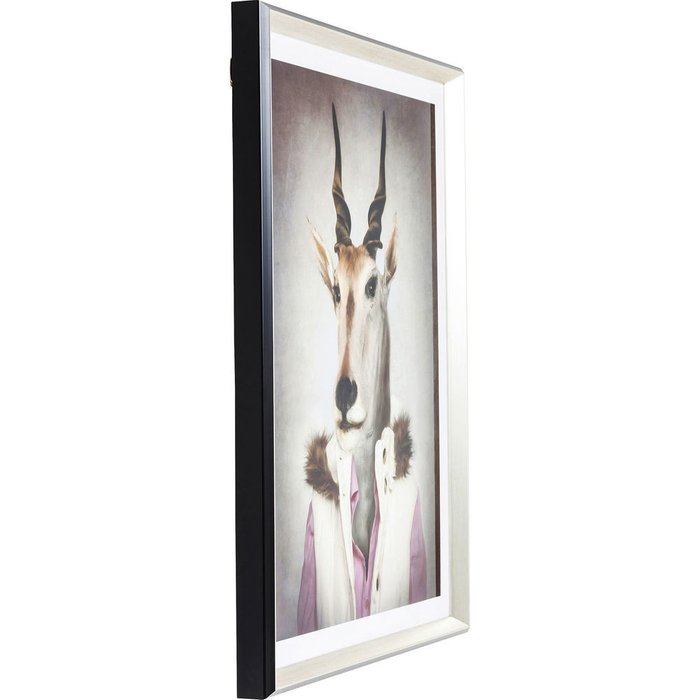Принт Mr Antelope 65х85 серо-бежевого цвета - купить Принты по цене 10703.0
