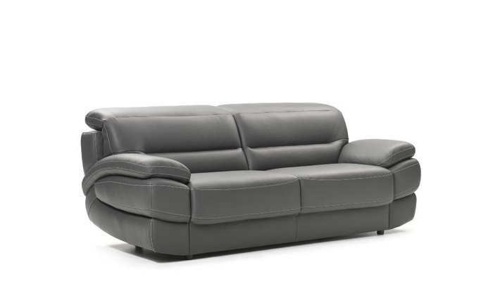 Прямой кожаный диван Balmoral серого цвета - купить Прямые диваны по цене 228228.0