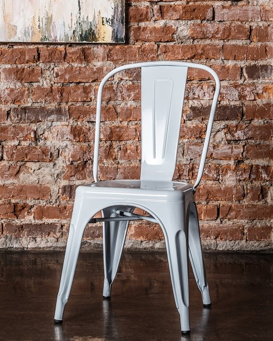 Стул Tolix белый глянцевый - лучшие Обеденные стулья в INMYROOM