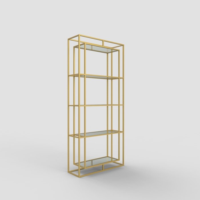 Стеллаж "Gustav" золото с тонированным стеклом (2200х1100х300)