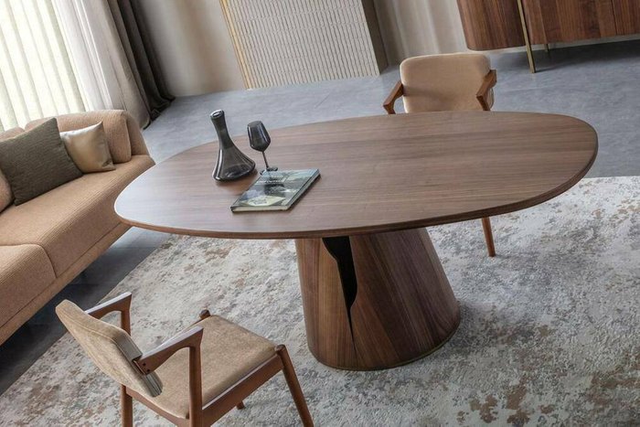Обеденный стол Атлантис коричневого цвета - лучшие Обеденные столы в INMYROOM