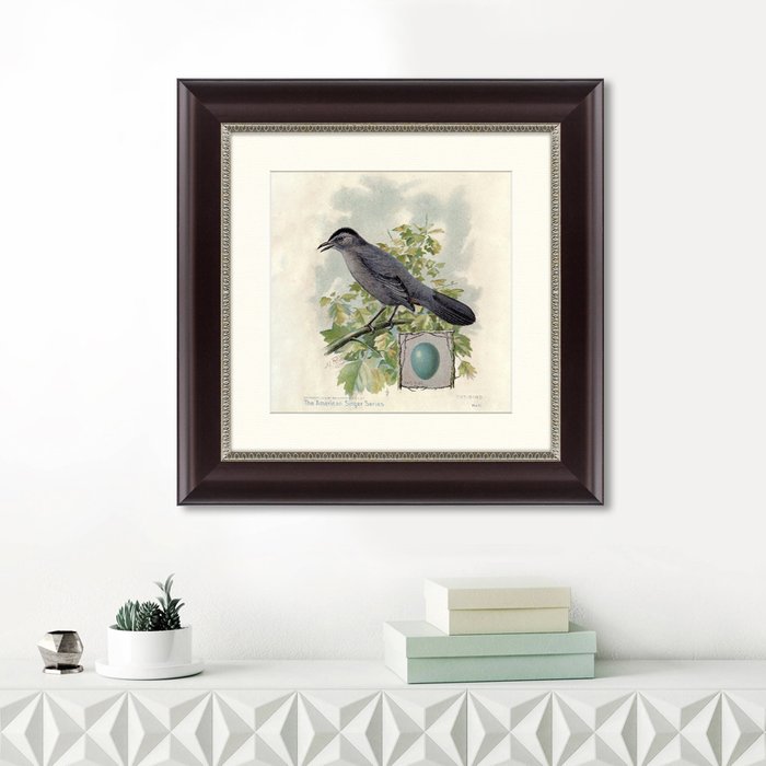 Набор из четырех репродукций картин Птицы, винтажная почтовая открытка  - лучшие Картины в INMYROOM
