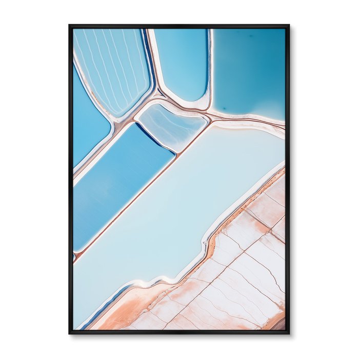 Набор из двух репродукций картин Salt lakes, light blue, 2024г. - лучшие Картины в INMYROOM