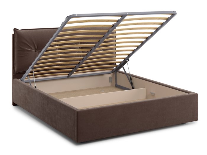 Кровать Cedrino 120х200 темно-коричневого цвета с подъемным механизмом - лучшие Кровати для спальни в INMYROOM
