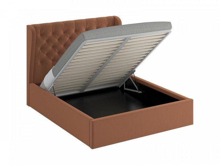 Кровать Jazz коричневого цвета с подъемным механизмом 180х200 - купить Кровати для спальни по цене 76590.0