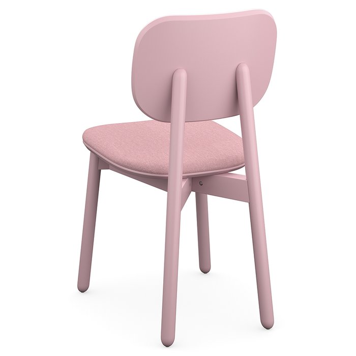 Стул Saga с сидением в обивке из рогожки розового цвета - лучшие Обеденные стулья в INMYROOM