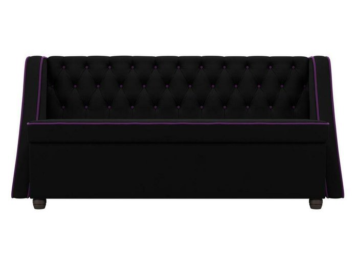 Кухонный прямой диван Лофт черного цвета - купить Прямые диваны по цене 45999.0