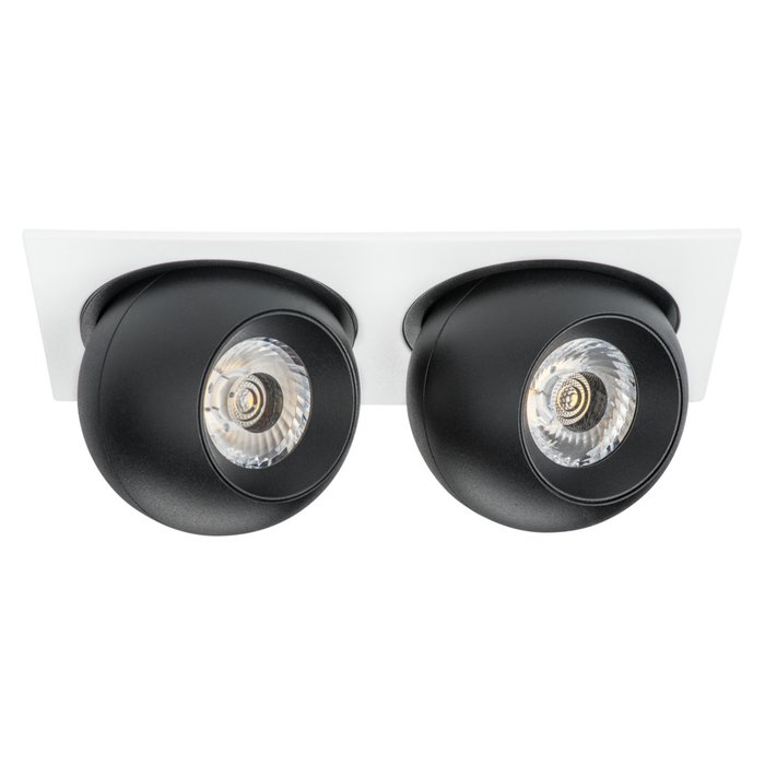 Светильник INTERO LED 9W*2 850LM*2 24G БЕЛЫЙ/ЧЕРНЫЙ 4000K (217526+217074+217074) - лучшие Встраиваемые споты в INMYROOM Светильник INTERO LED 9W*2 850LM*2 24G БЕЛЫЙ/ЧЕРНЫЙ 4000K (217526+217074+217074) - лучшие Встраиваемые споты в INMYROOM