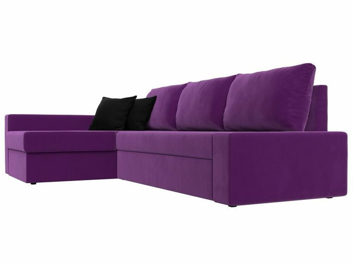 Угловой диван-кровать Версаль фиолетового цвета левый угол - лучшие Угловые диваны в INMYROOM