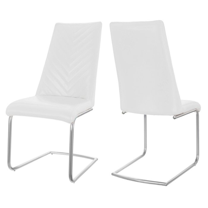Кухонный стул Маффин №5 Хром белого цвета - купить Обеденные стулья по цене 4400.0