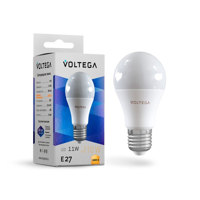 Лампочка Voltega 7245 General purpose bulb 11W Simple Лампочка Voltega 7245 General purpose bulb 11W Simple