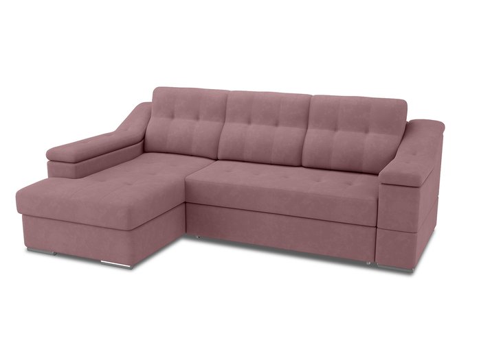 Угловой диван-кровать левый Liverpool темно-розового цвета - купить Угловые диваны по цене 86600.0