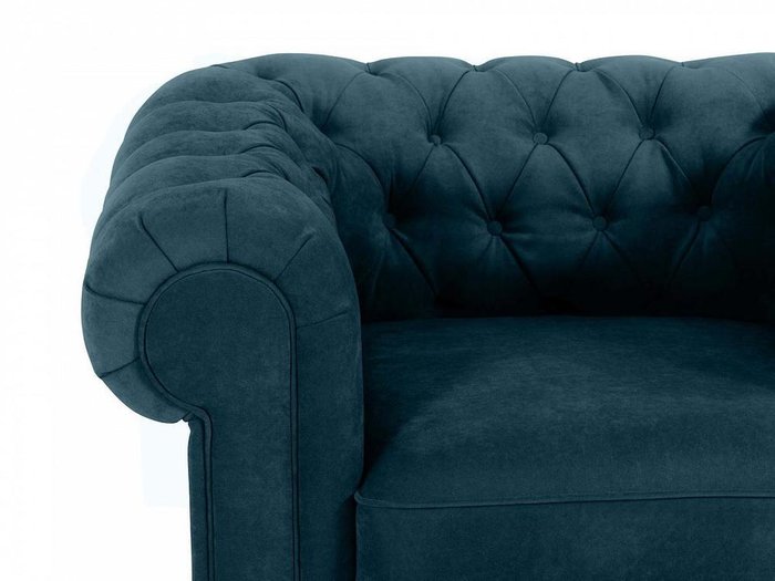 Кресло Chesterfield синего цвета  - лучшие Интерьерные кресла в INMYROOM