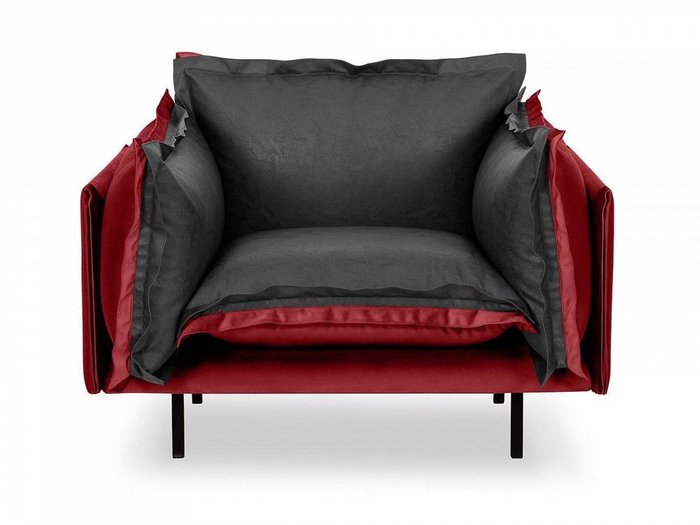 Кресло Barcelona красно-серого цвета 